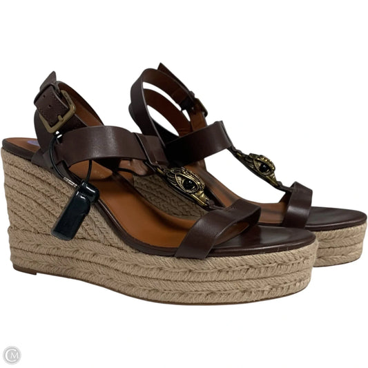 Sandals Heels Wedge By Kurt Geiger London In Brown, Size: 8