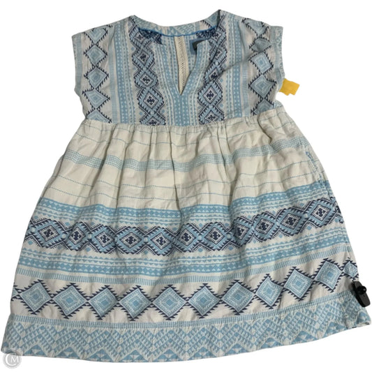 Dress Casual Short By Anthropologie In Blue & White, Size: Mp