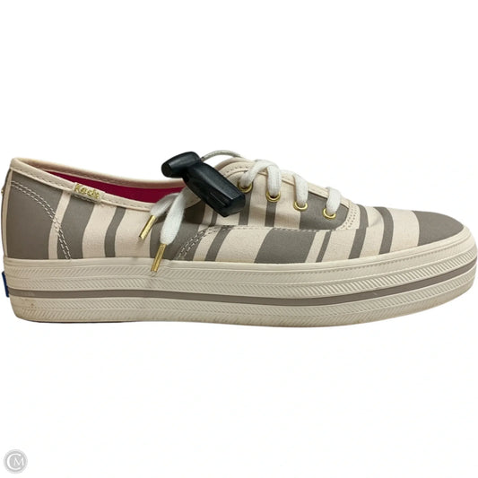 Shoes Designer By Kate Spade In Grey & White, Size: 7.5
