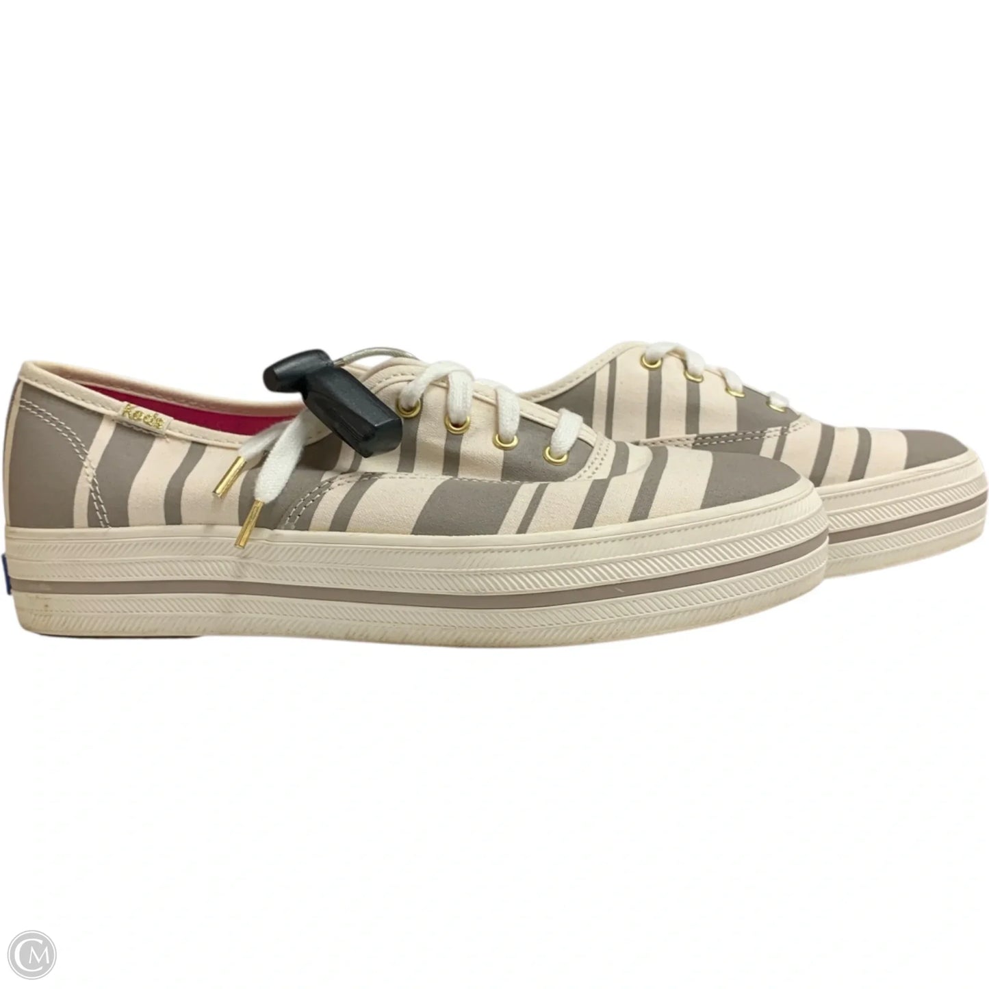 Shoes Designer By Kate Spade In Grey & White, Size: 7.5
