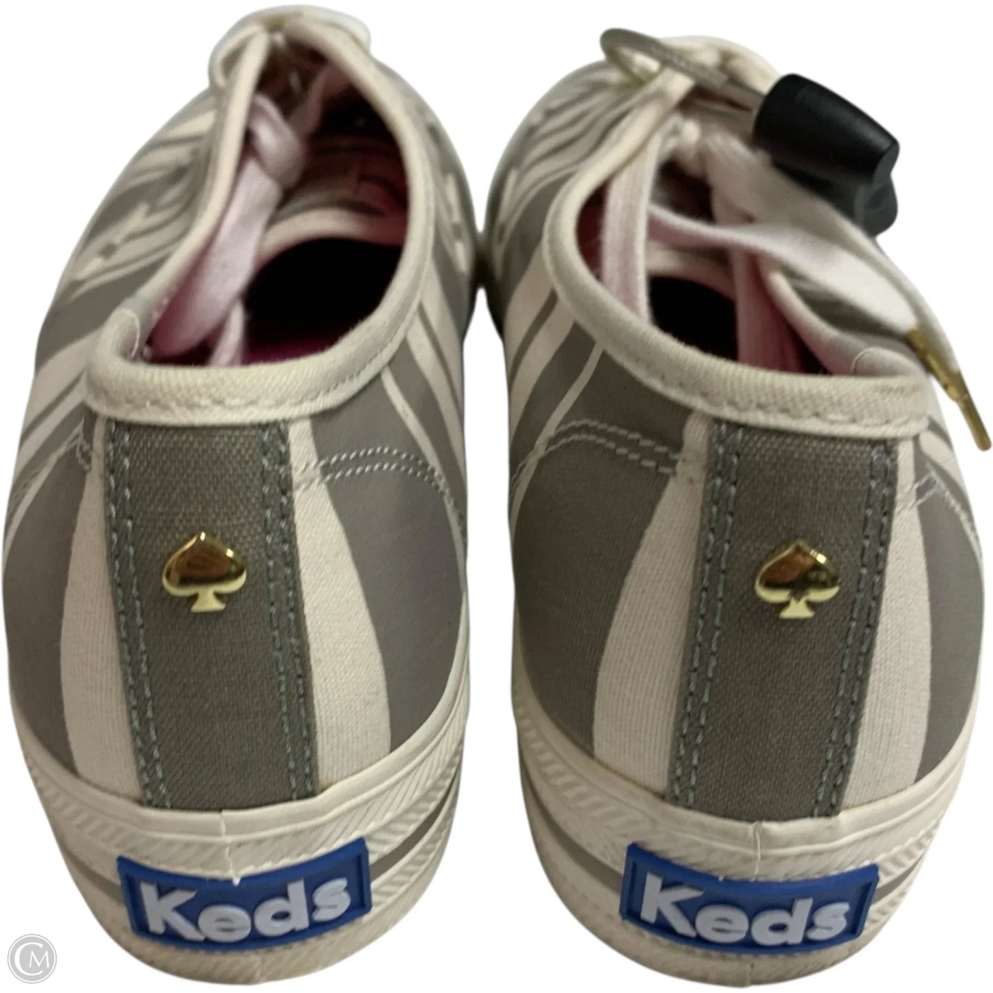 Shoes Designer By Kate Spade In Grey & White, Size: 7.5
