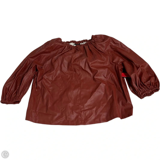 Top 3/4 Sleeve By Who What Wear In Red, Size: M