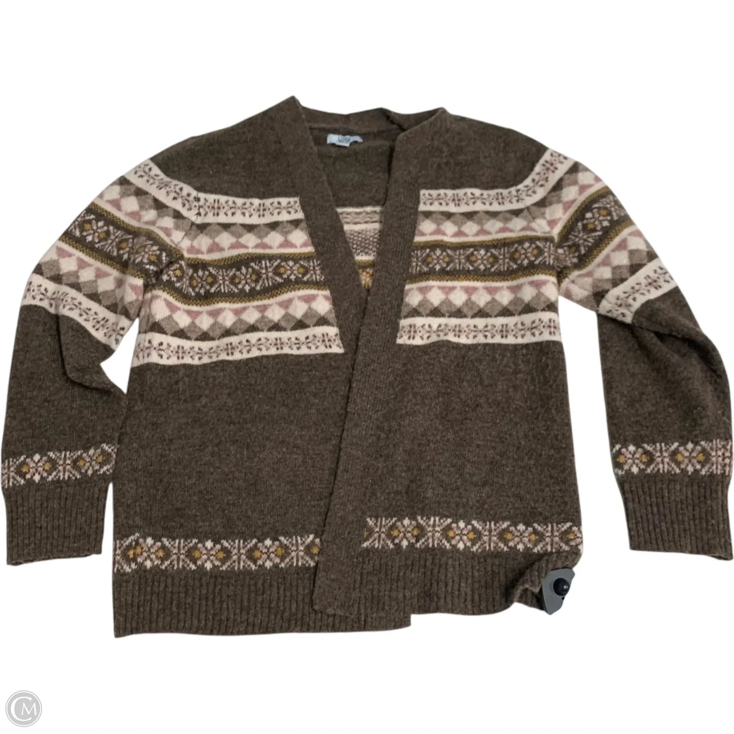 Sweater Cardigan By Croft & Barrow In Brown, Size: M