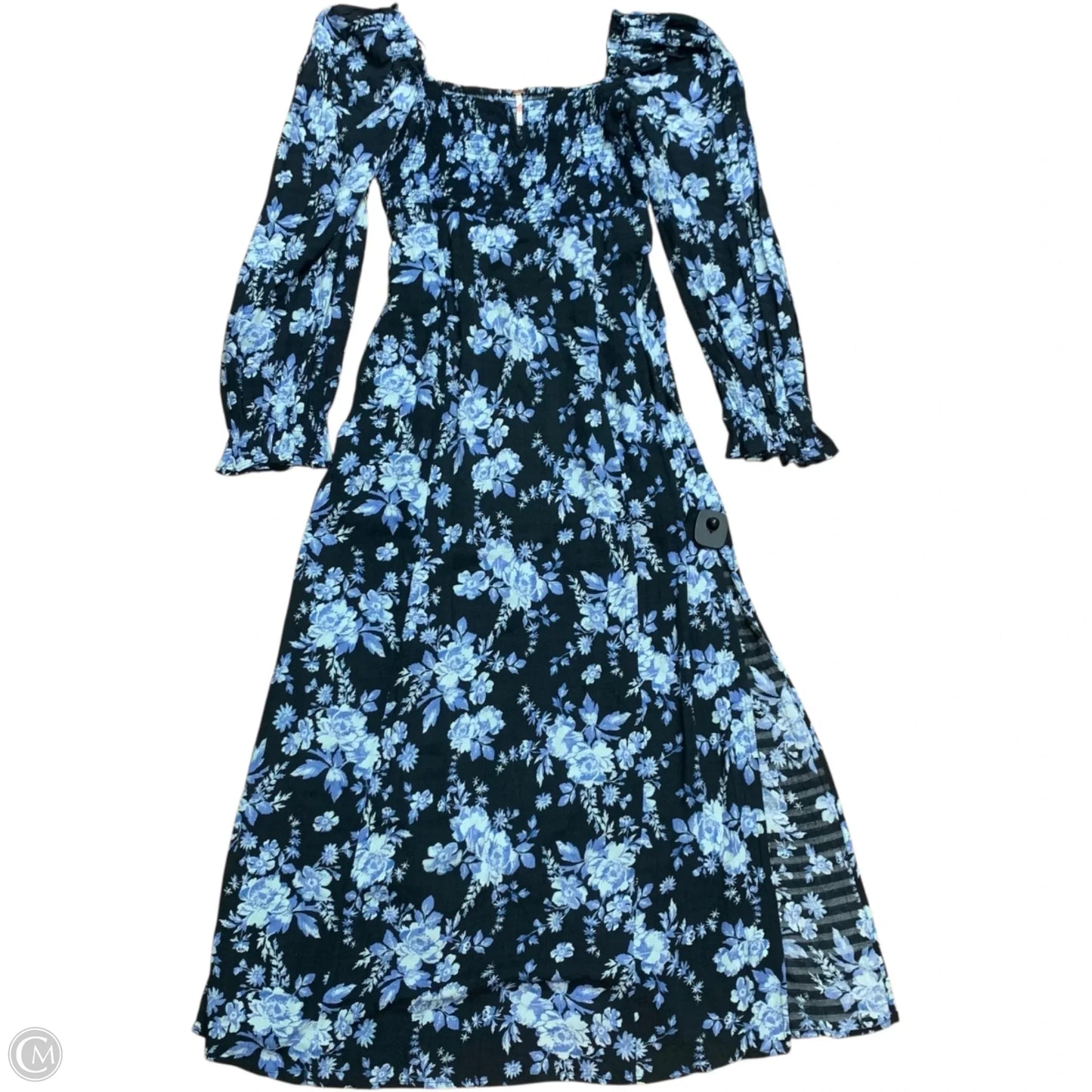 Dress Casual Maxi By Free People In Black & Blue, Size: M