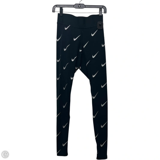 Athletic Leggings By Nike Apparel In Black & White, Size: S