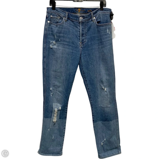 Jeans Designer By 7 For All Mankind In Blue Denim, Size: 12