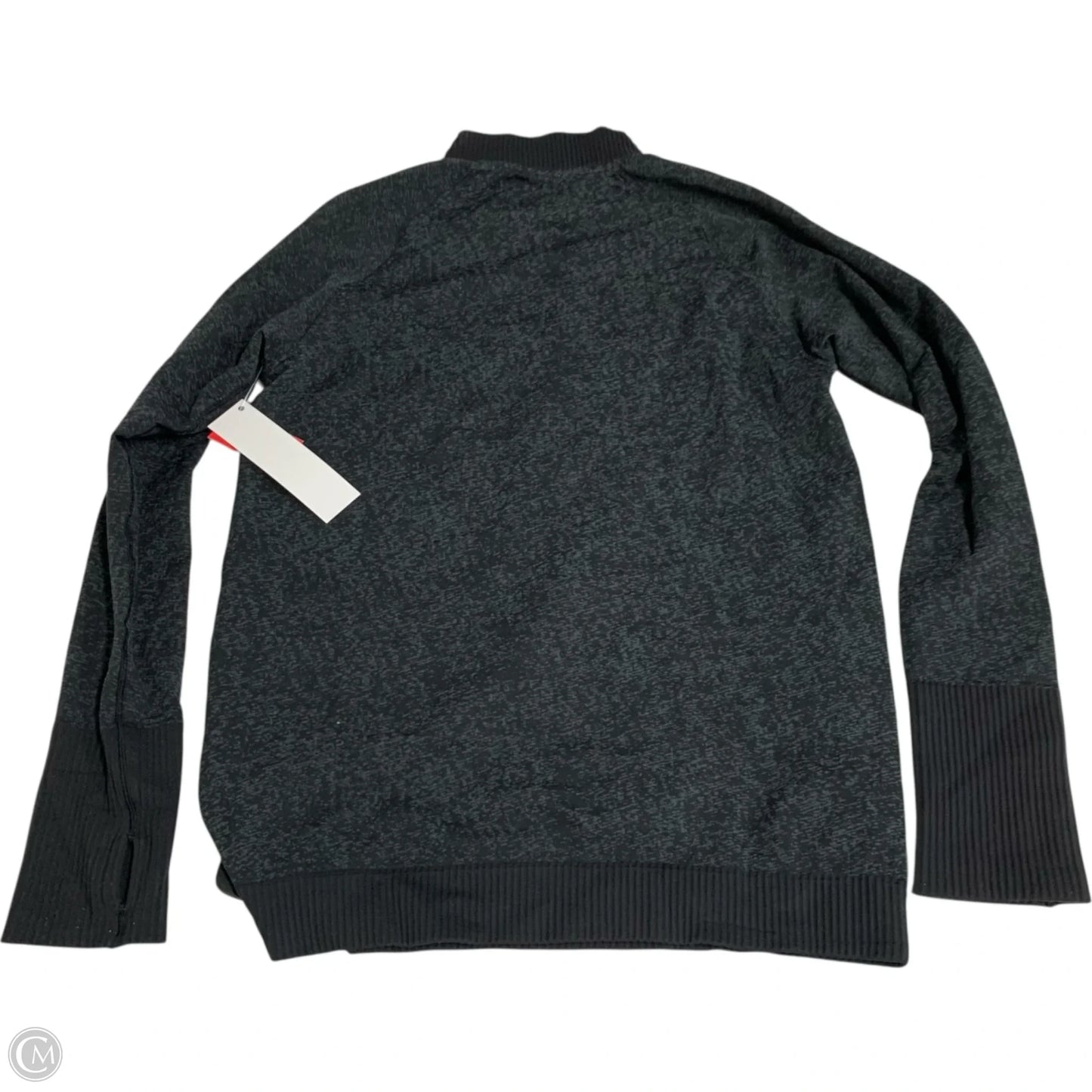 Athletic Top Long Sleeve Collar By Lululemon In Grey, Size: M