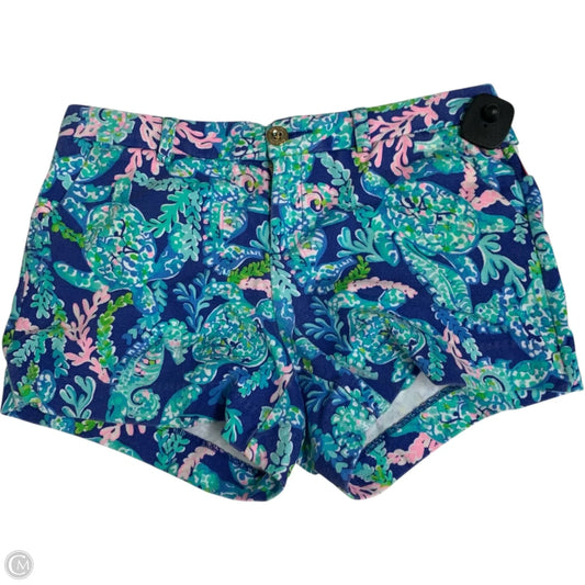 Shorts Designer By Lilly Pulitzer In Blue & Green, Size: M