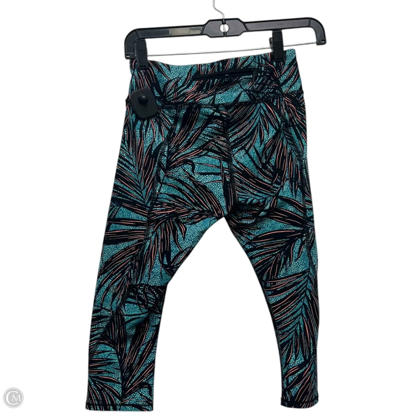 Athletic Leggings Capris By Lululemon In Black & Blue, Size: S