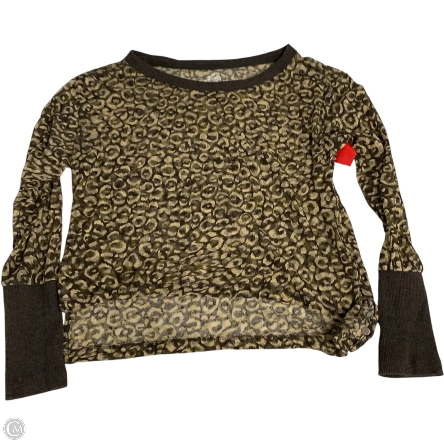 Top Long Sleeve By Pilcro In Brown, Size: S