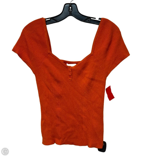 Top Short Sleeve By Maeve In Orange, Size: M