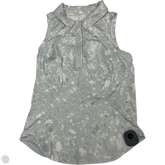 Athletic Tank Top By Lululemon In Green & White, Size: S