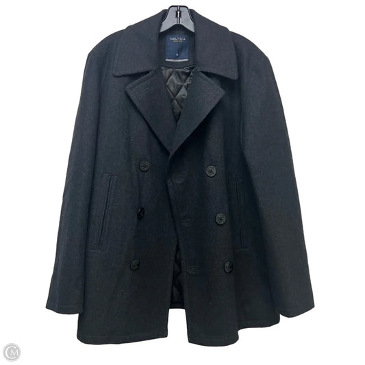 Coat Wool By Nautica In Grey, Size: M