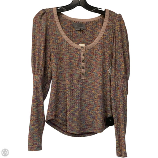 Top Long Sleeve By Anthropologie In Purple, Size: Xs