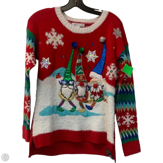 Sweater By Celebrate Together In Green & Red, Size: S