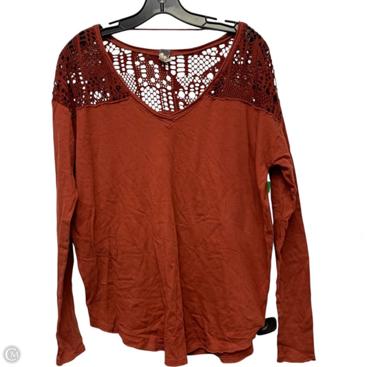 Top Long Sleeve By We The Free In Orange, Size: M