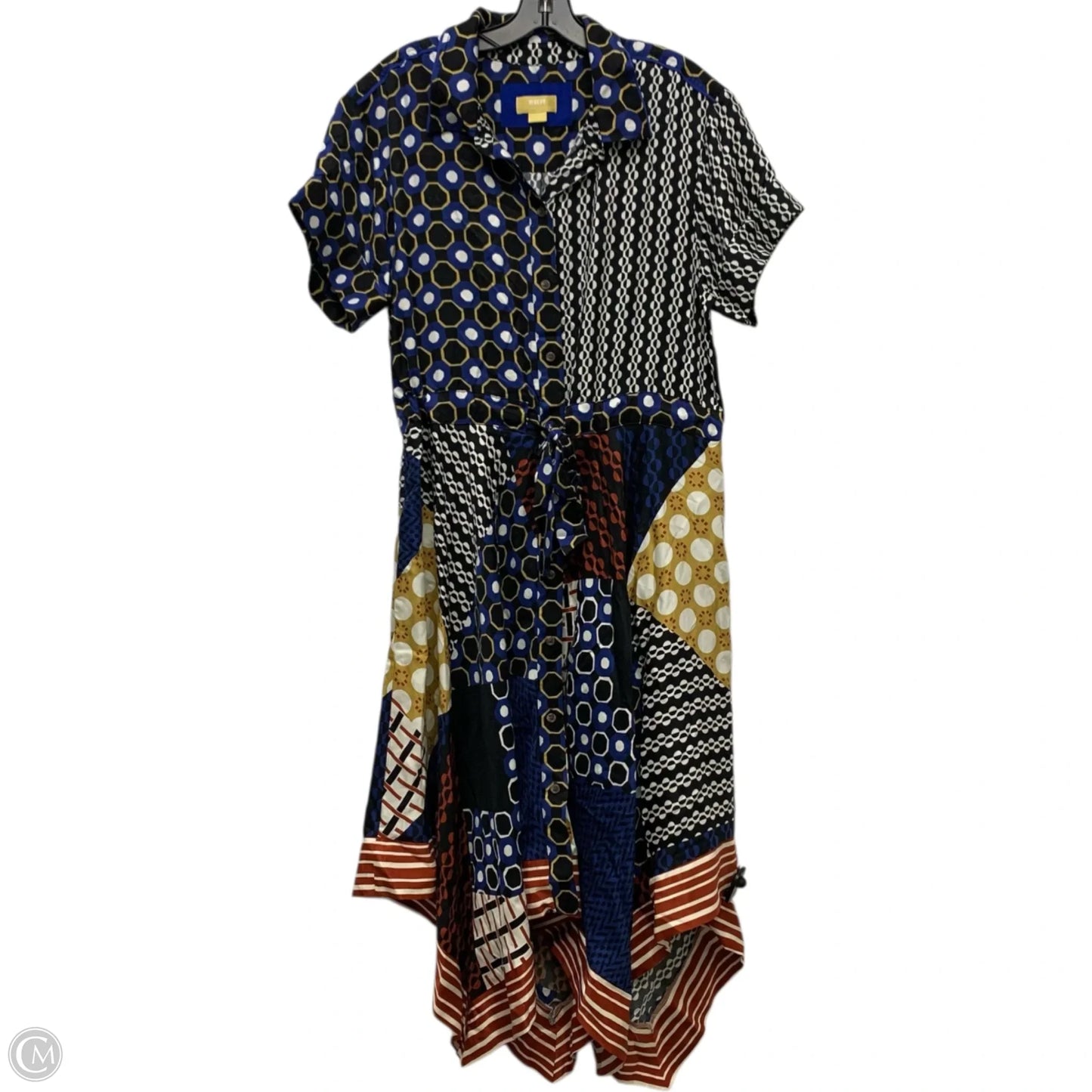 Dress Casual Maxi By Maeve In Black & Blue, Size: L