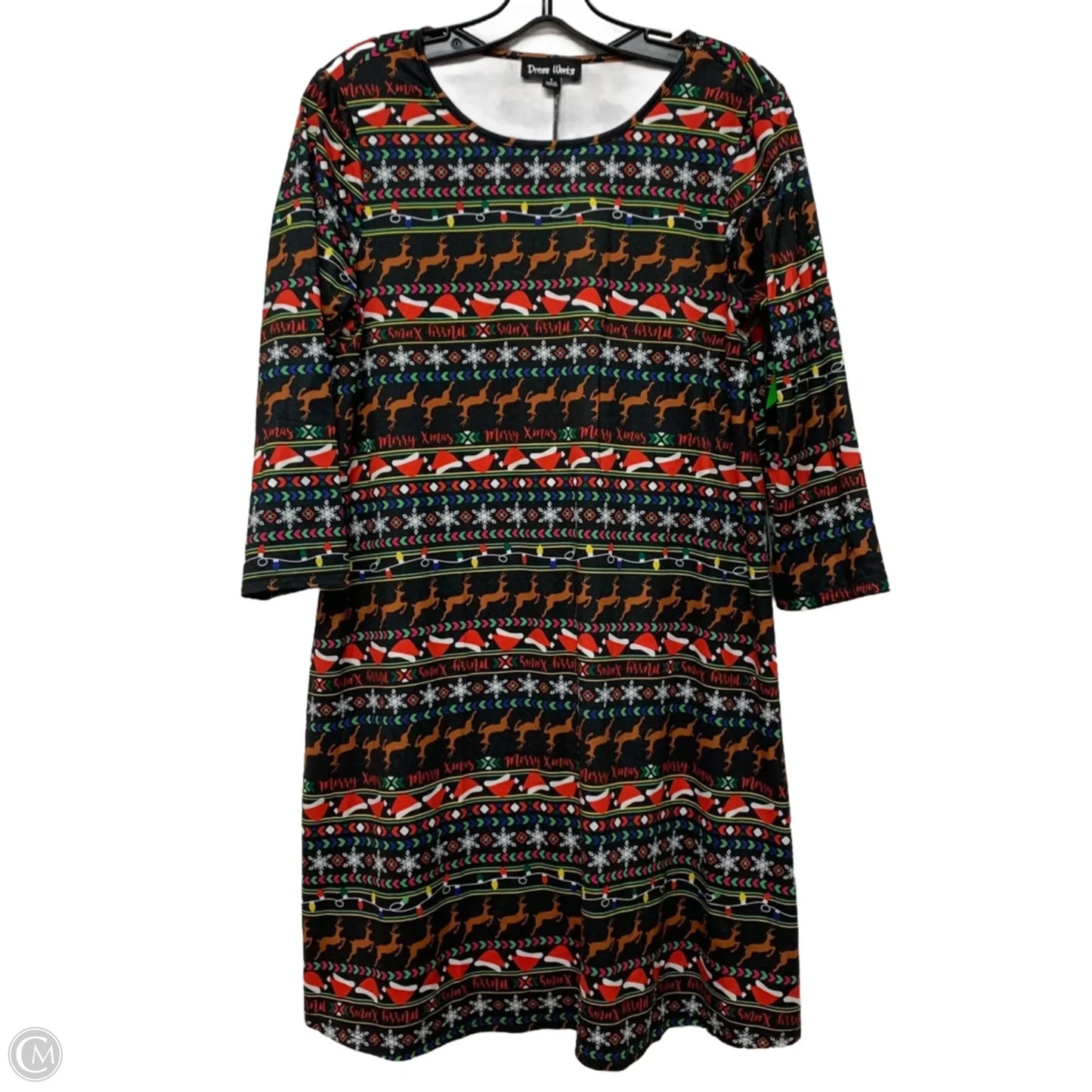 Dress Casual Short By Dress Works In Black & Red, Size: S