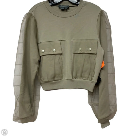 Sweatshirt Crewneck By Anthropologie In Tan, Size: M