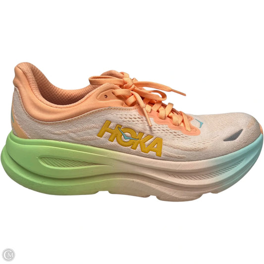 Shoes Athletic By Hoka In Green & Orange, Size: 7.5