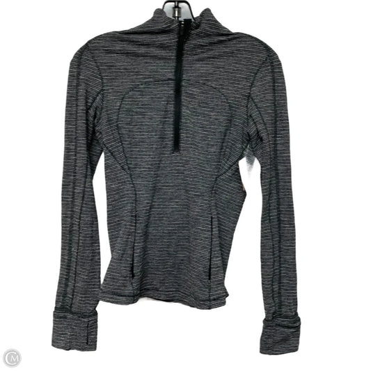 Athletic Top Long Sleeve Collar By Lululemon In Grey, Size: S