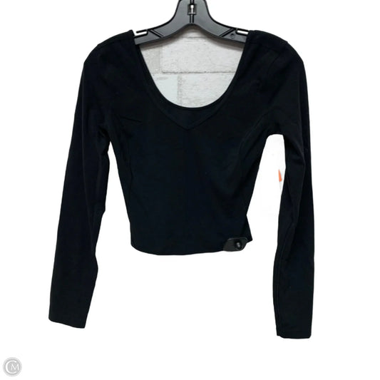 Athletic Top Long Sleeve Crewneck By Lululemon In Black, Size: S