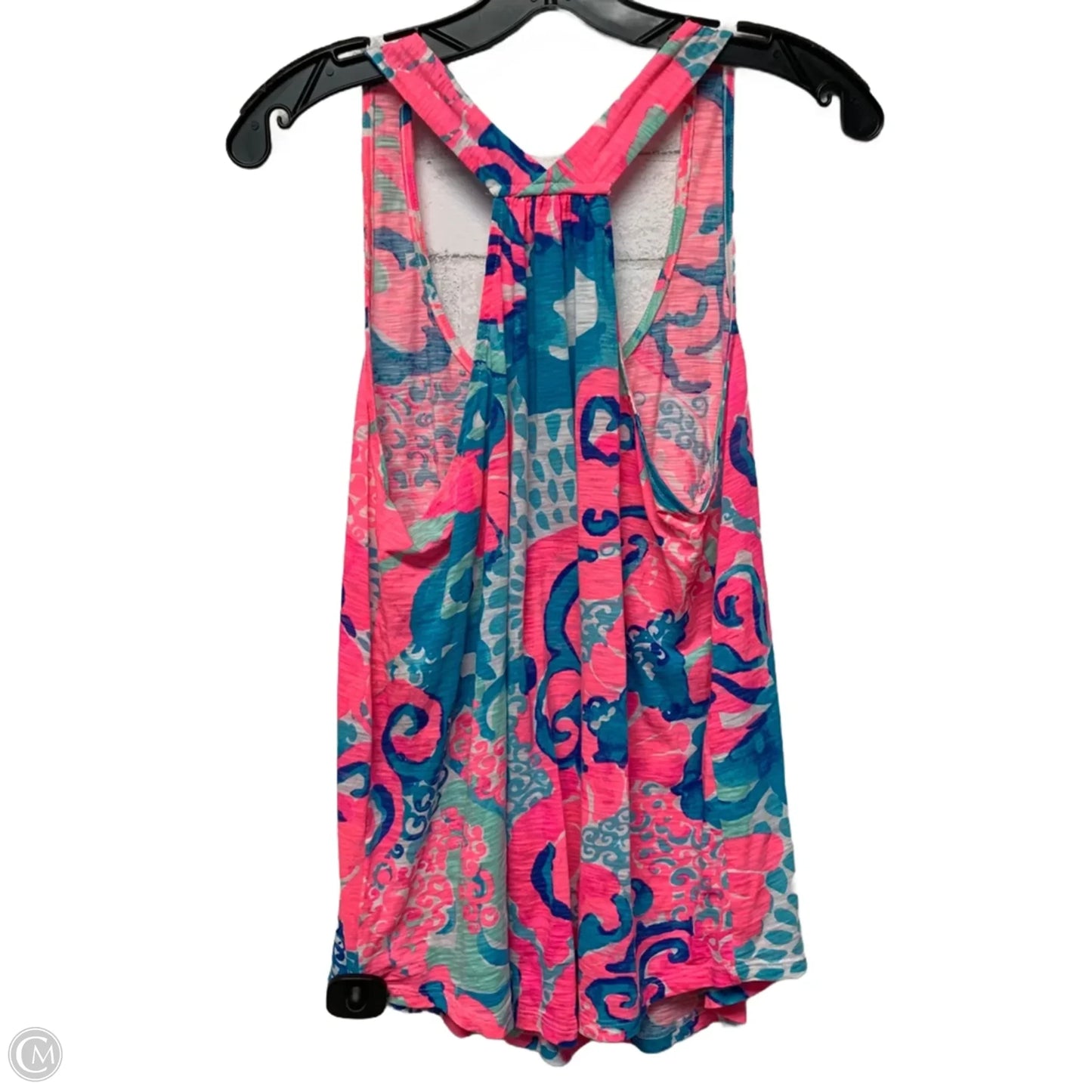 Top Sleeveless Designer By Lilly Pulitzer In Blue & Pink, Size: M