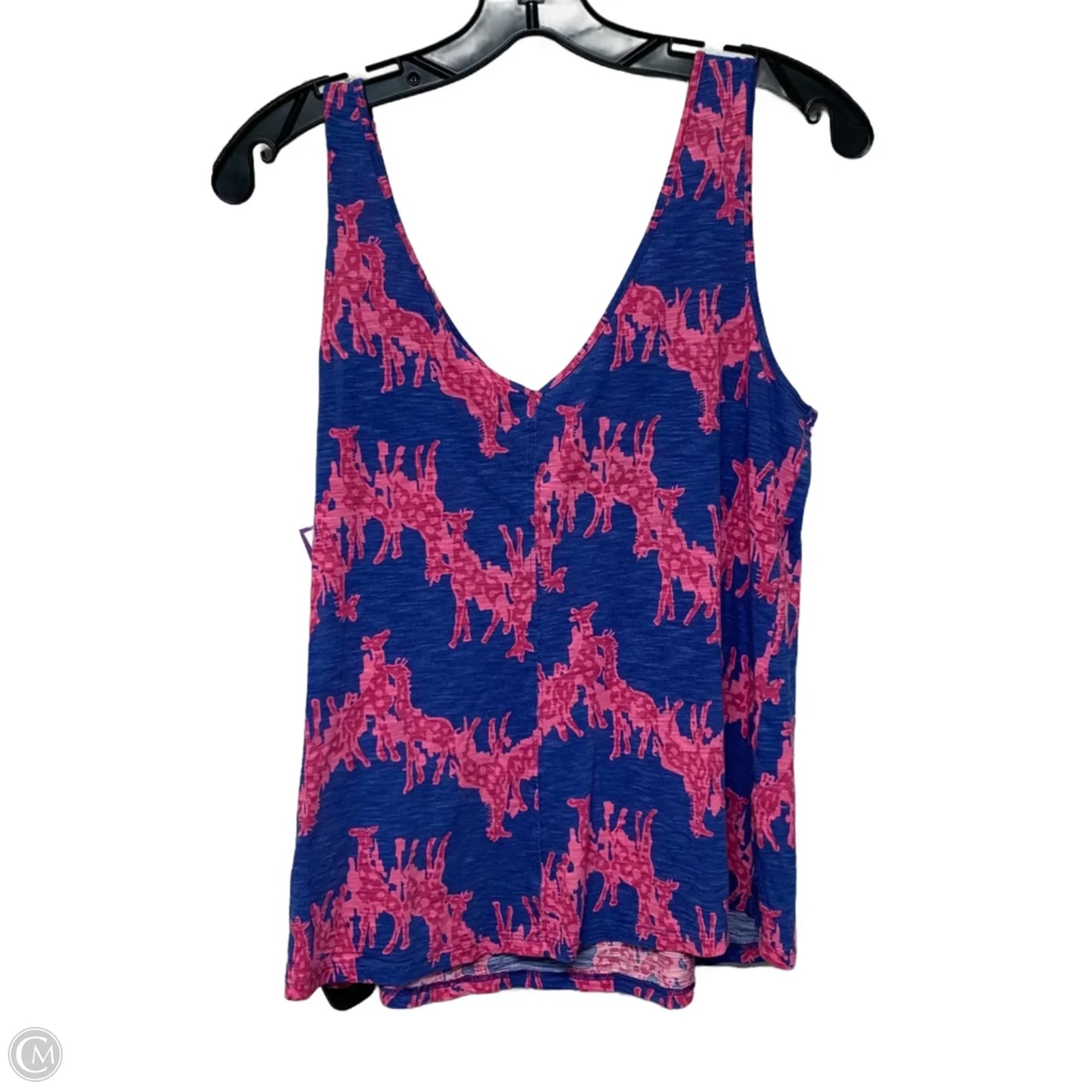 Top Sleeveless Designer By Lilly Pulitzer In Blue & Pink, Size: M