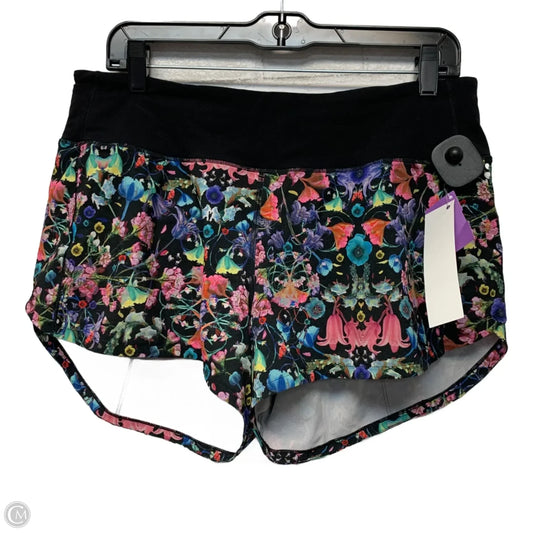 Athletic Shorts By Lululemon In Floral Print, Size: M