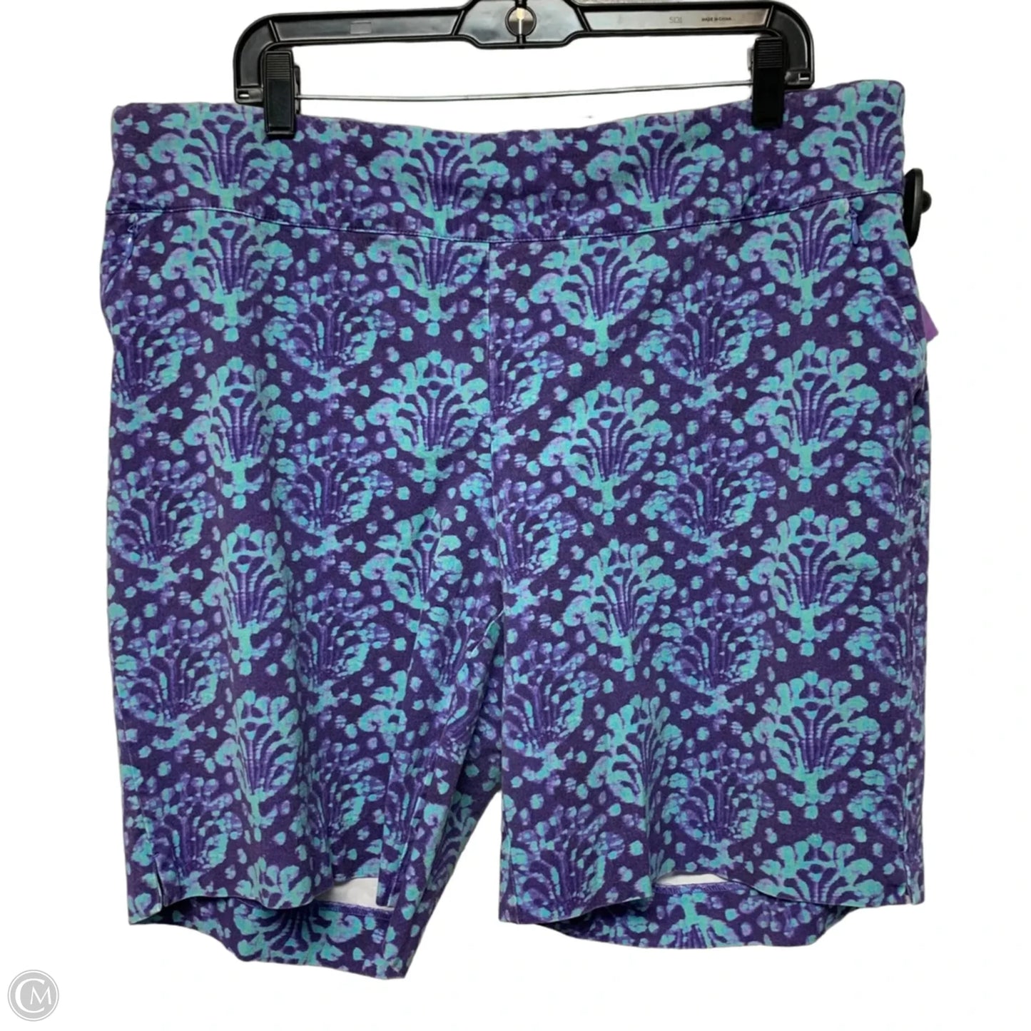 Shorts By Soft Surroundings In Blue & Purple, Size: 1x