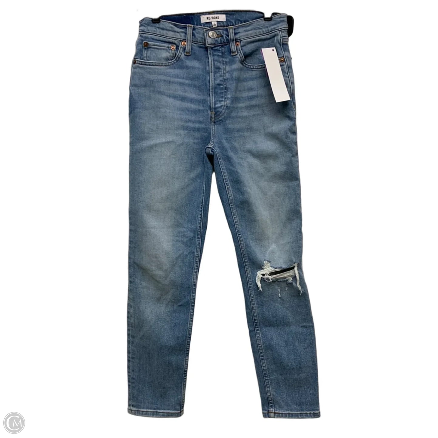 Jeans Straight By Re/Done In Blue Denim, Size: 2
