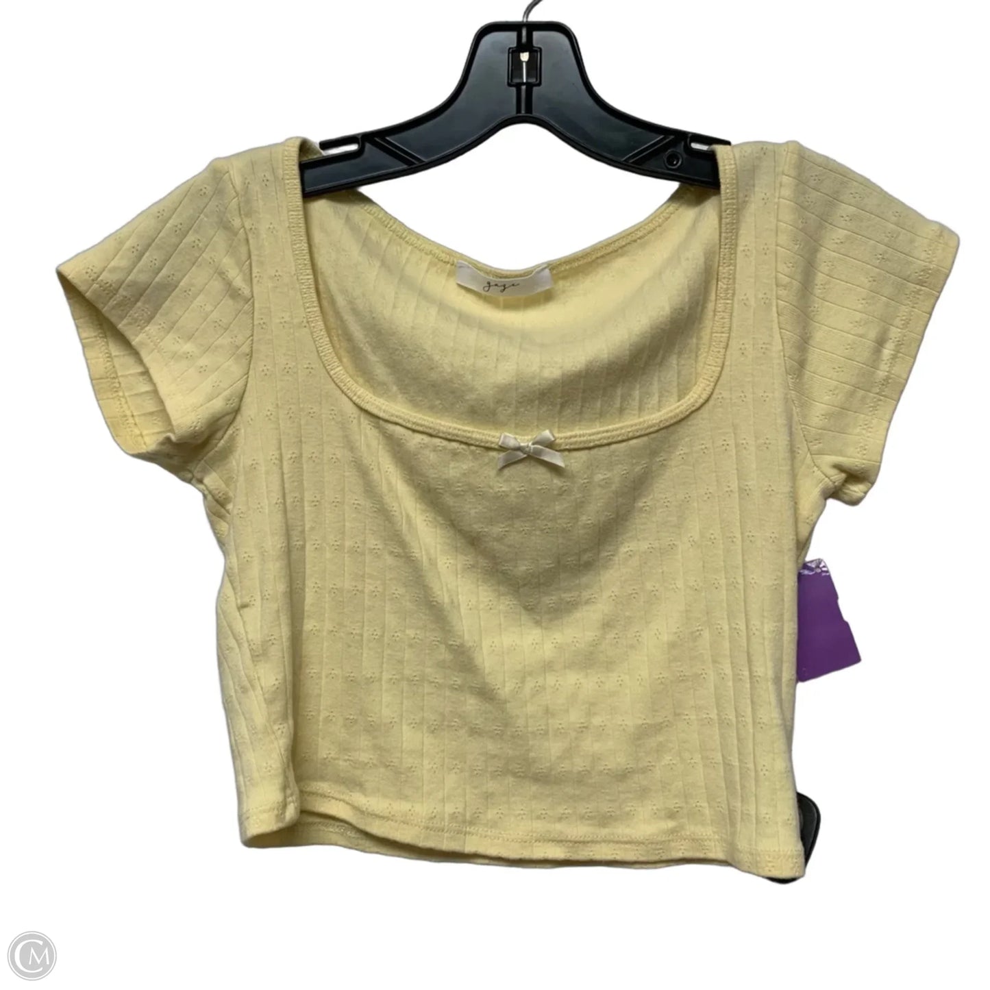 Top Short Sleeve By Gaze In Yellow, Size: S