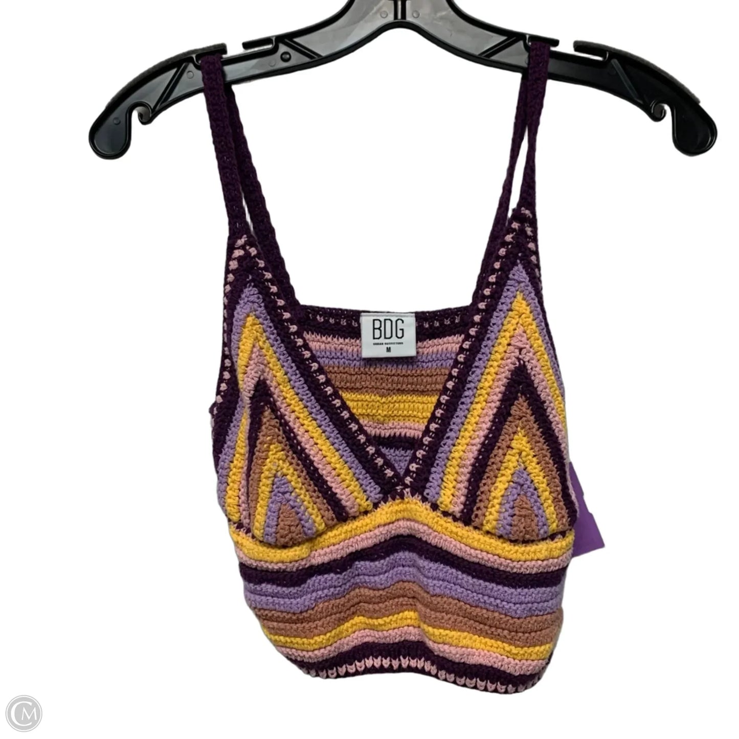 Top Sleeveless By Bdg In Purple & Yellow, Size: M
