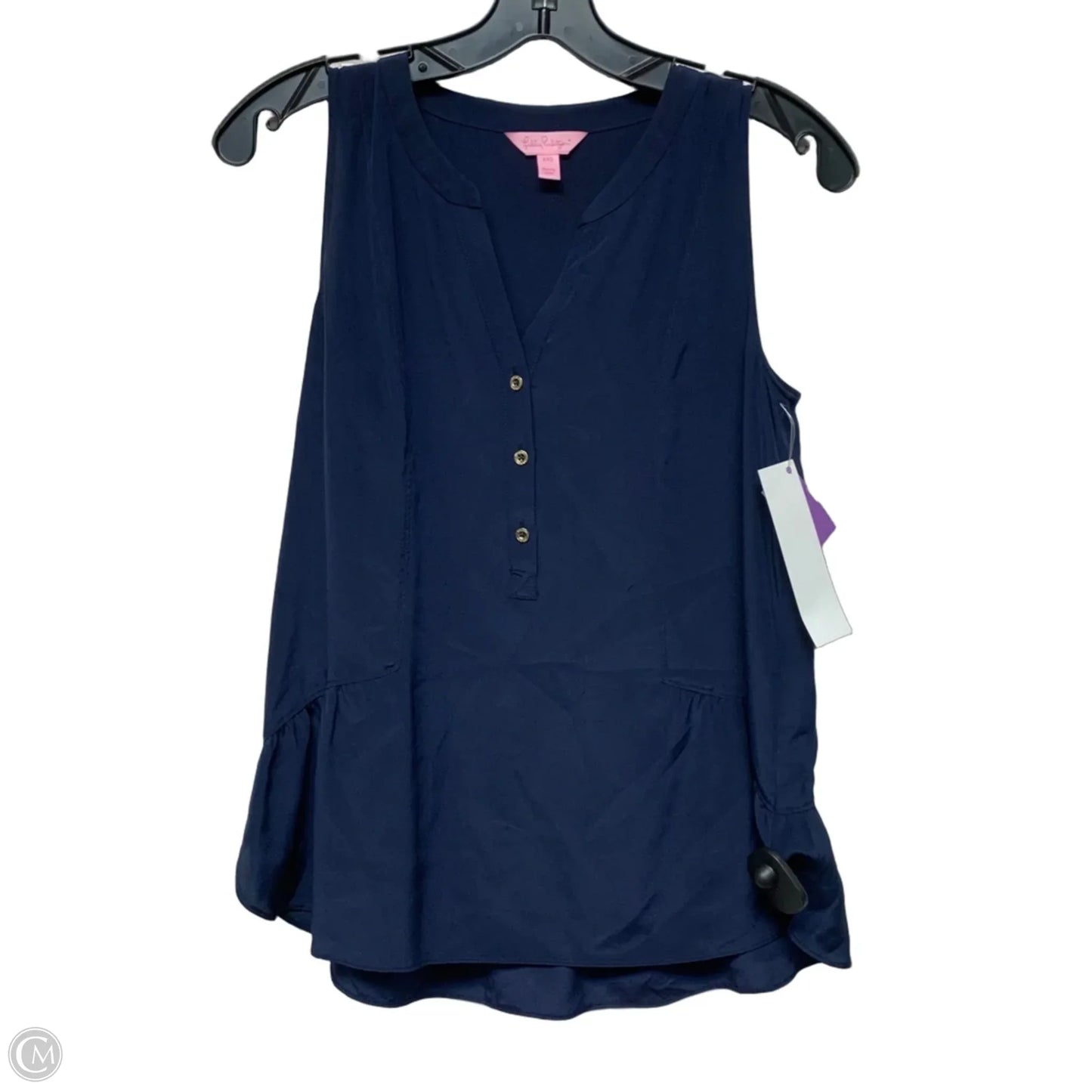 Top Sleeveless Designer By Lilly Pulitzer In Navy, Size: Xxs