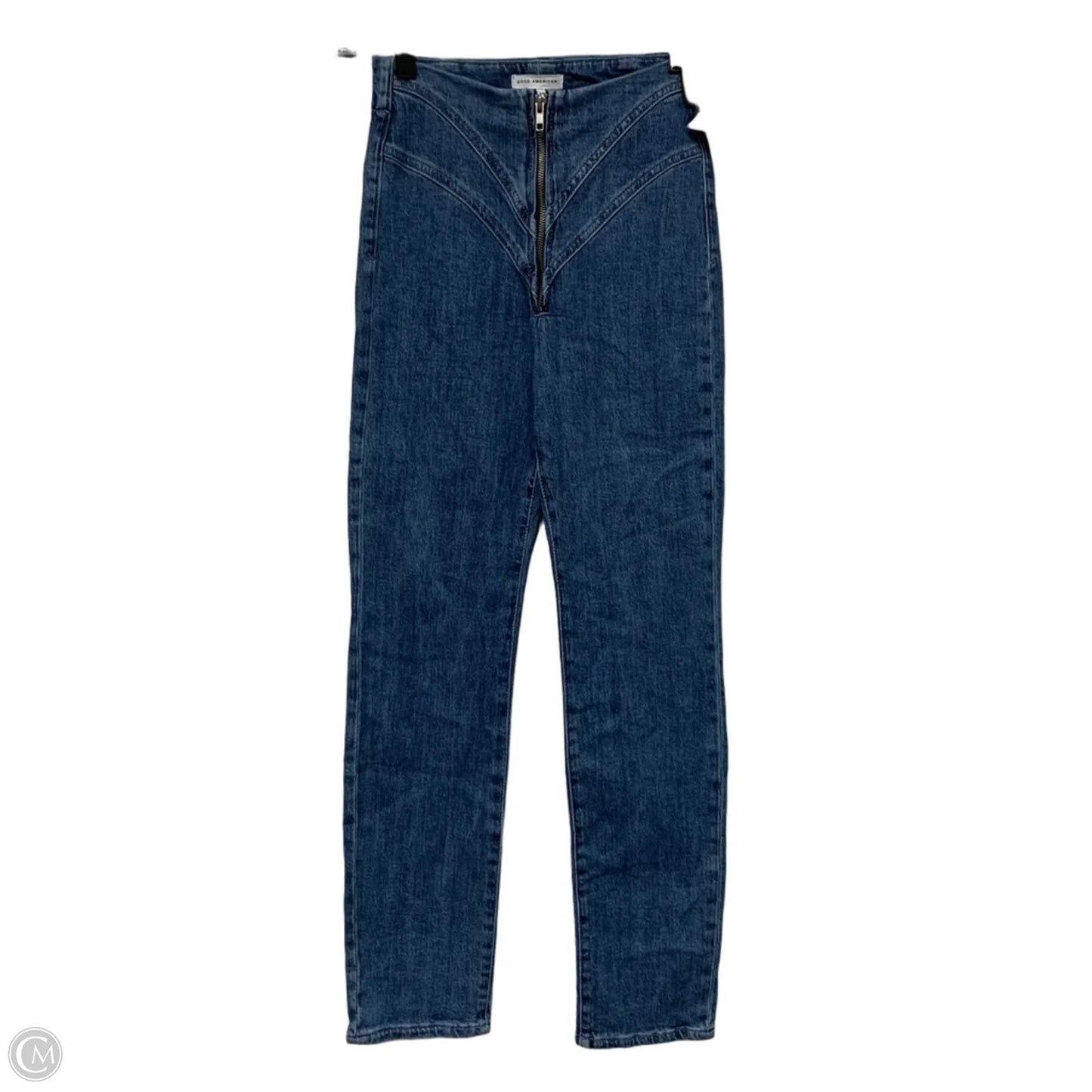 Jeans Skinny By Good American In Blue Denim, Size: 0