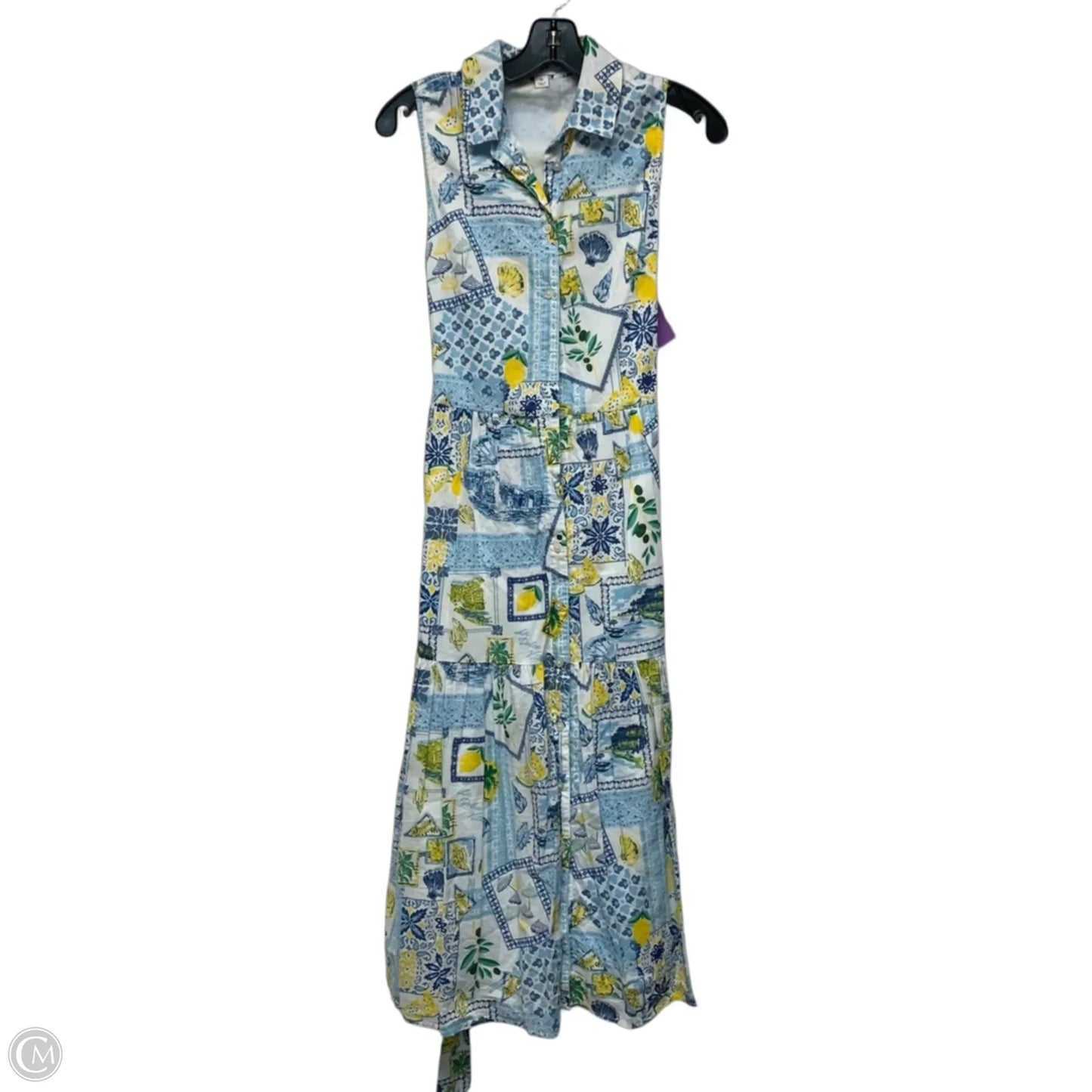 Dress Casual Maxi By J. Crew In Blue & Yellow, Size: Xs