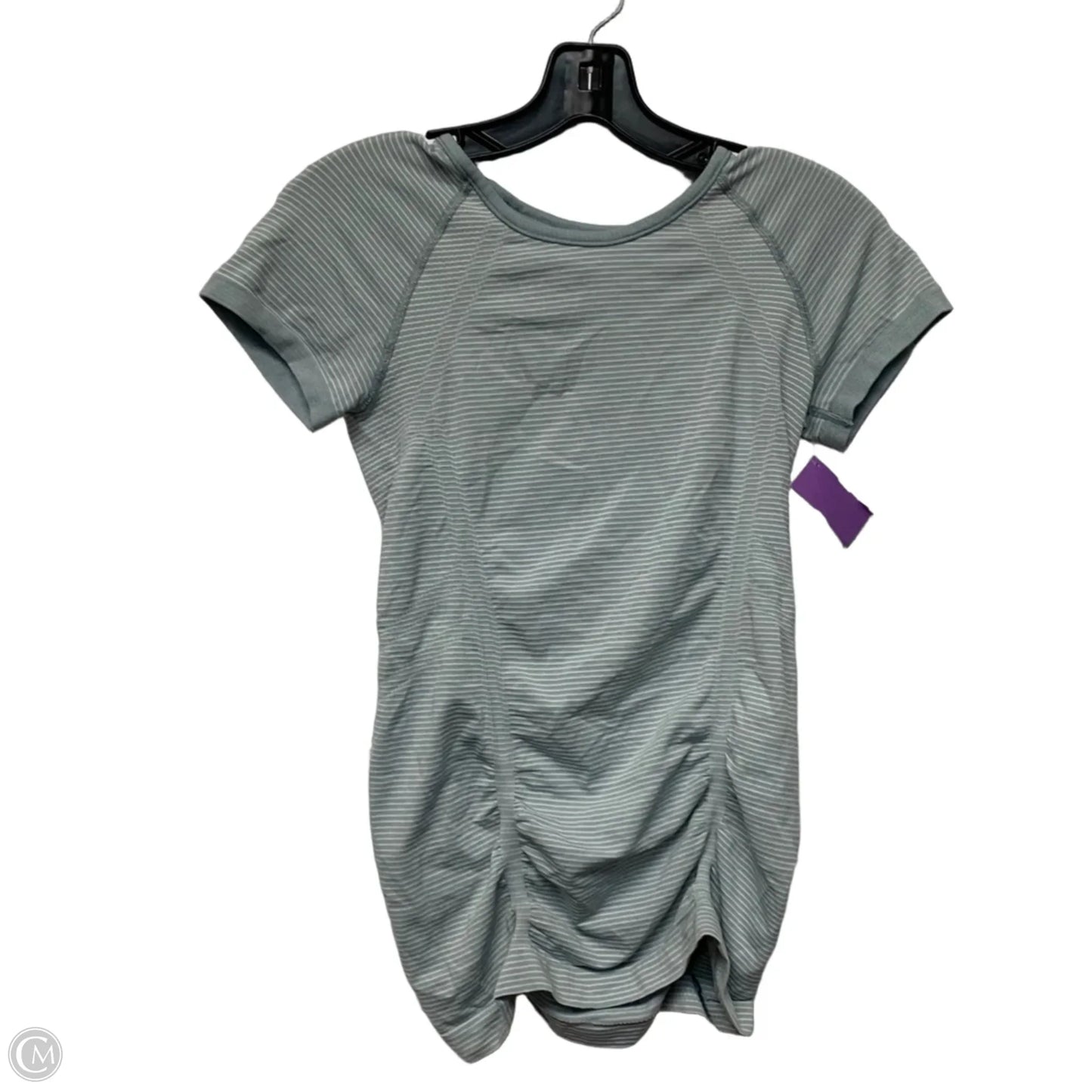 Athletic Top Short Sleeve By Athleta In Blue & White, Size: Xs