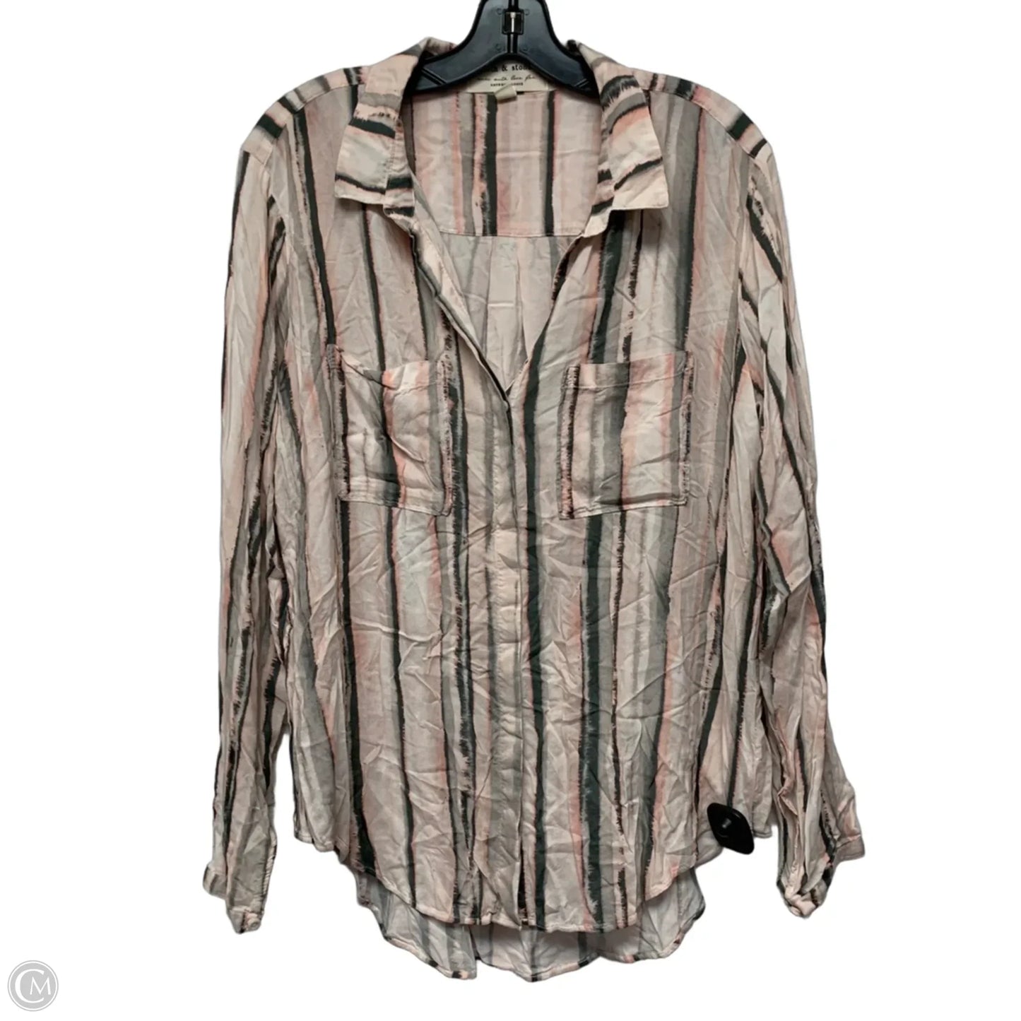 Top Long Sleeve By Cloth & Stone In Pink, Size: Xl