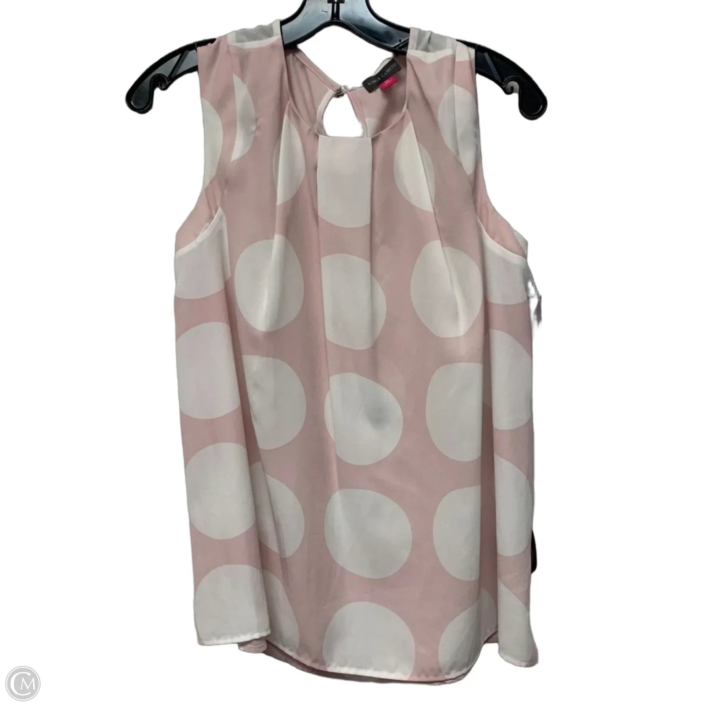 Blouse Sleeveless By Vince Camuto In Polkadot Pattern, Size: Xs