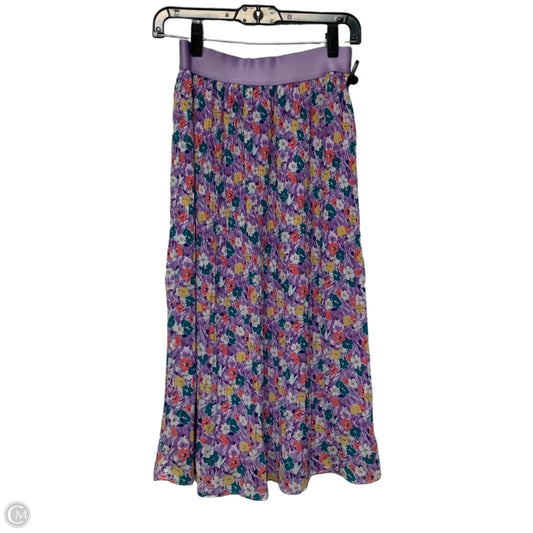 Skirt Midi By Skies Are Blue In Purple, Size: Xs