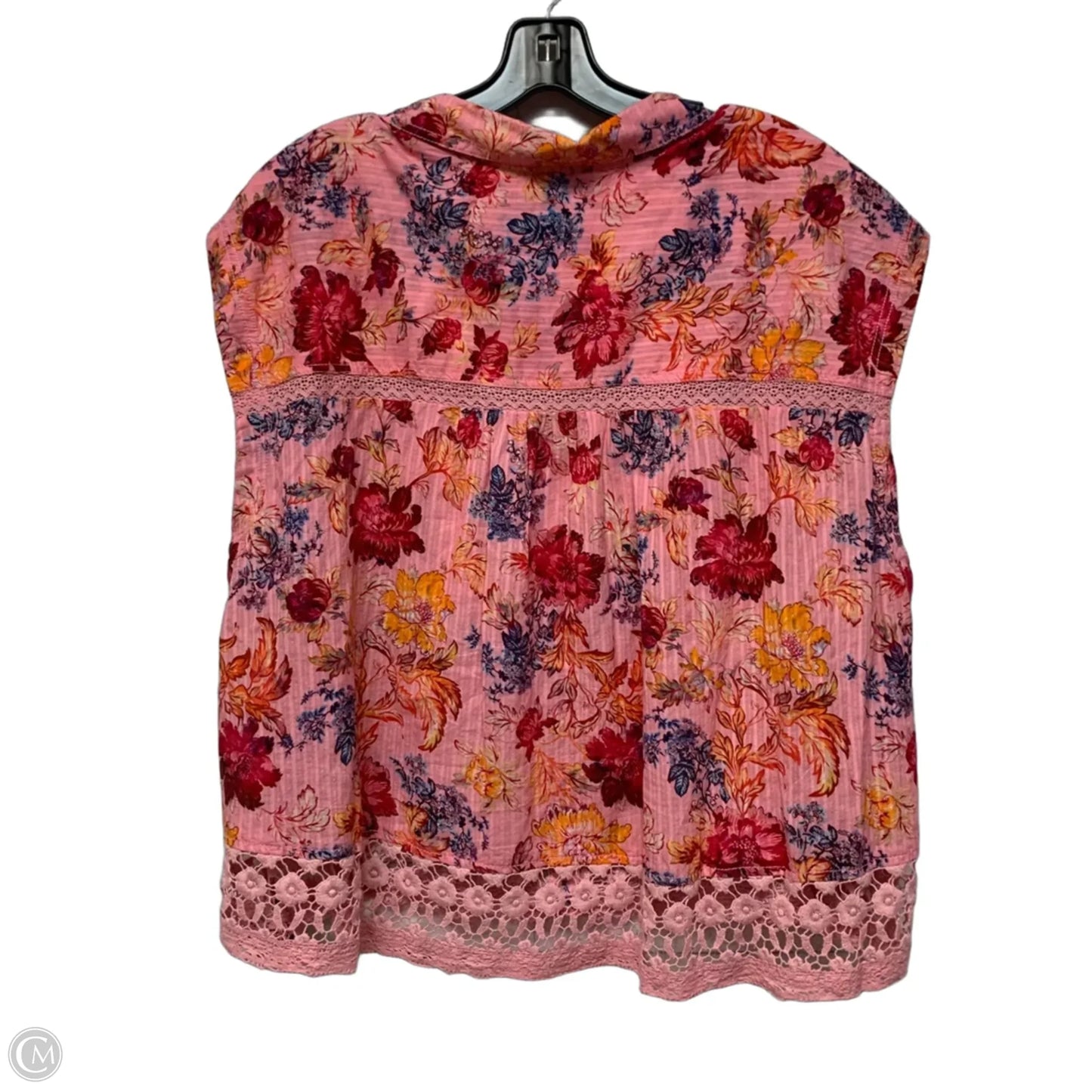 Top Sleeveless By Pilcro In Pink & Red, Size: Xl