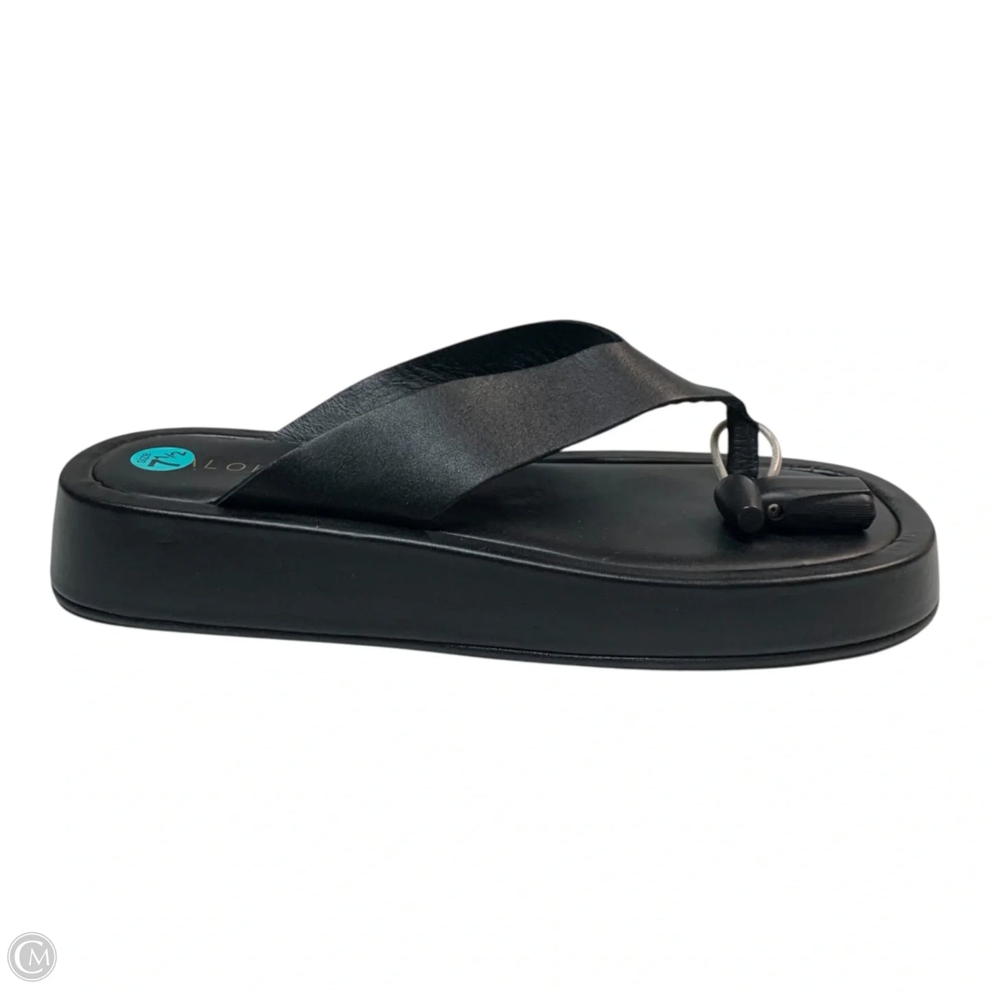 Sandals Heels Platform By Alohas In Black, Size: 7.5
