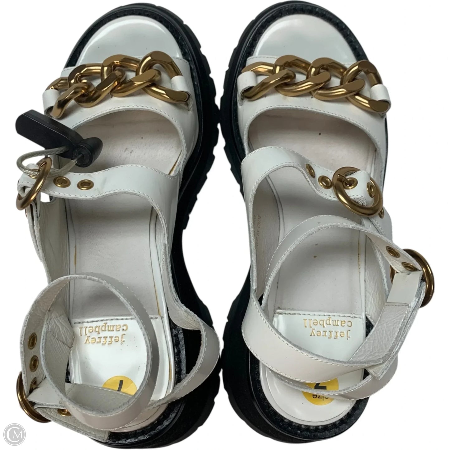 Sandals Heels Block By Jeffrey Campbell In White, Size: 7