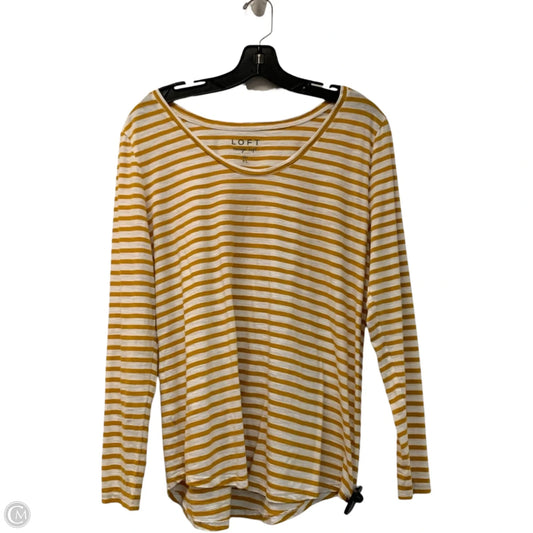 Top Long Sleeve By Loft In Striped Pattern, Size: Xl