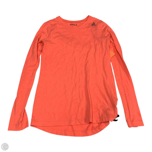 Athletic Top Long Sleeve Crewneck By Reebok In Orange, Size: Xs