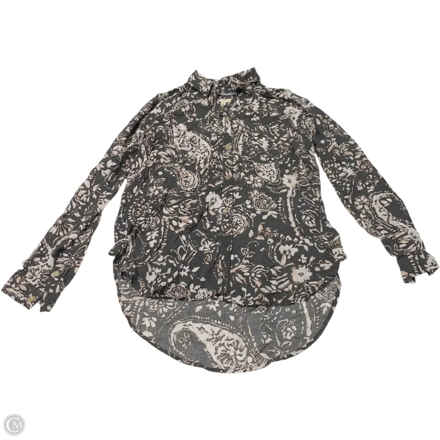 Tunic Long Sleeve By Pilcro In Grey, Size: S