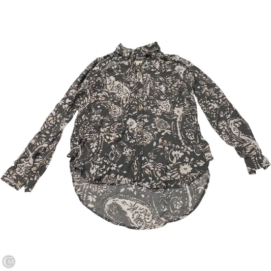 Tunic Long Sleeve By Pilcro In Grey, Size: S