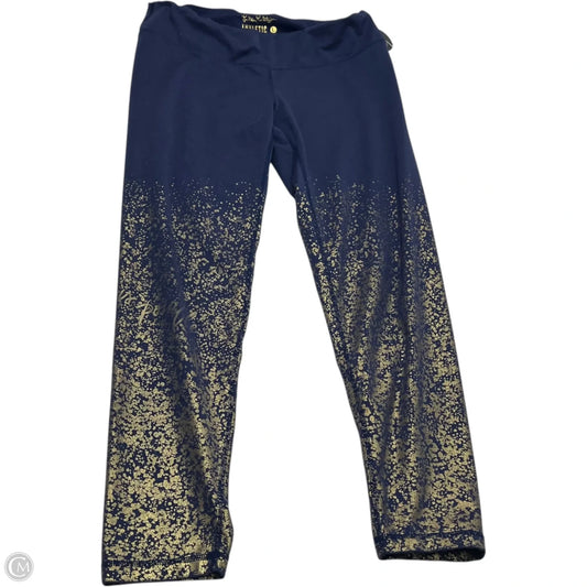 Pants Designer By Lilly Pulitzer In Blue & Gold, Size: L