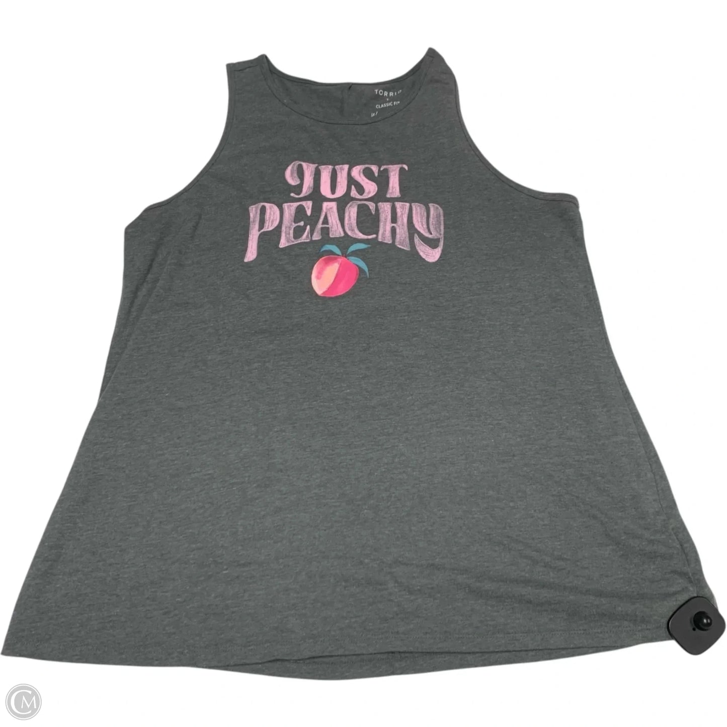 Top Sleeveless By Torrid In Grey & Pink, Size: 1x
