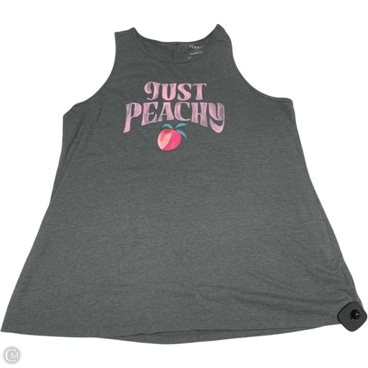 Top Sleeveless By Torrid In Grey & Pink, Size: 1x